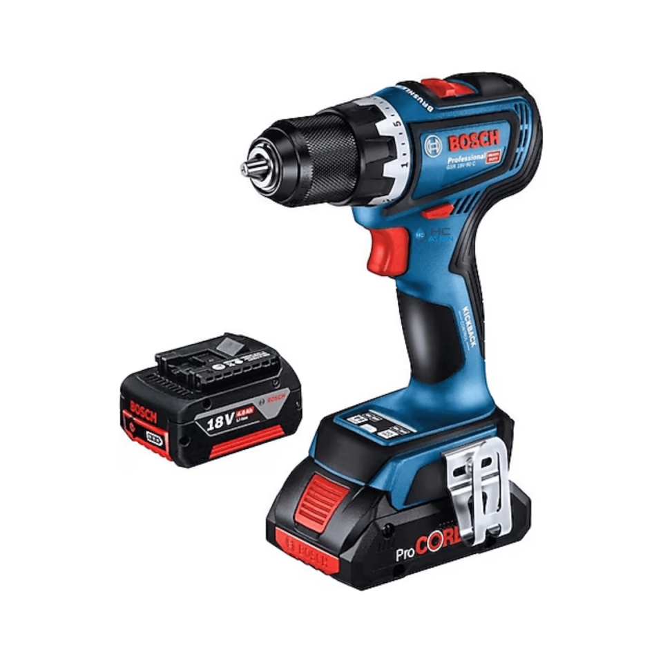 Bosch GSB 18V-90 C Çift Akülü 5 Ah Darbeli Matkap