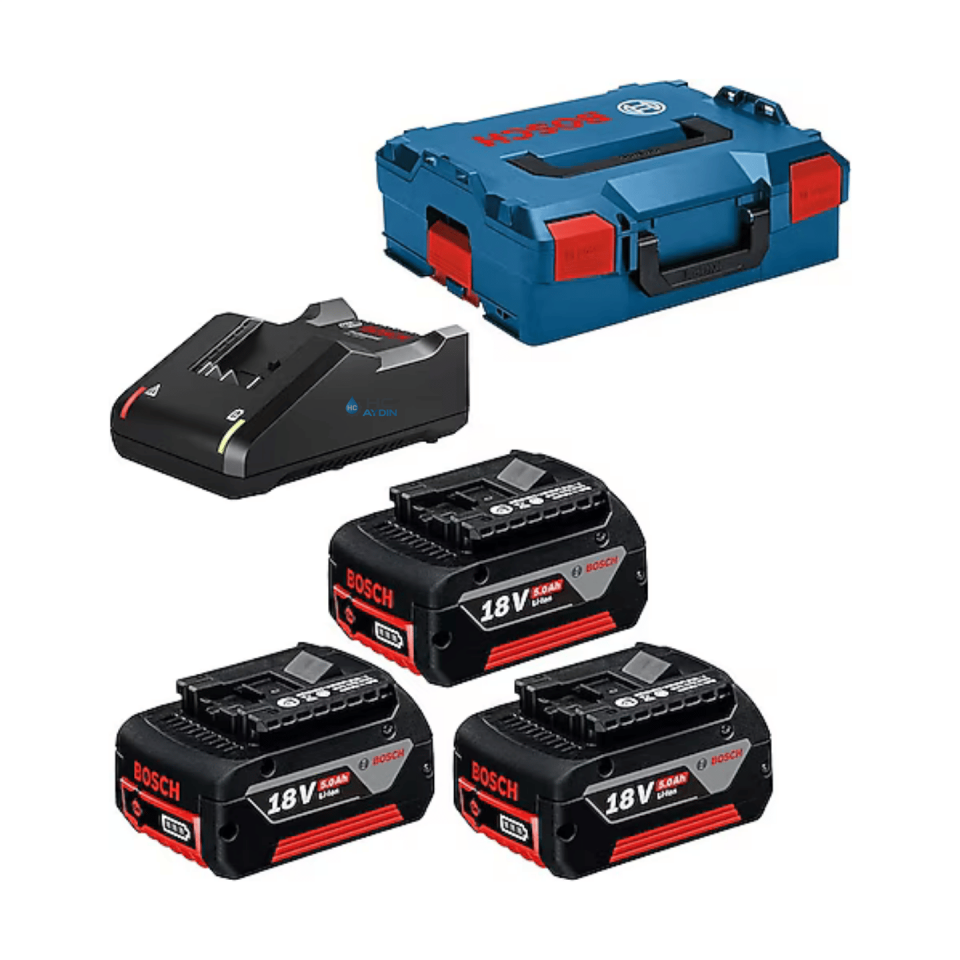 Bosch Gba 18v 5,0ah 3x + Gal 18-40 Cv L-boxx - 0615990l3t