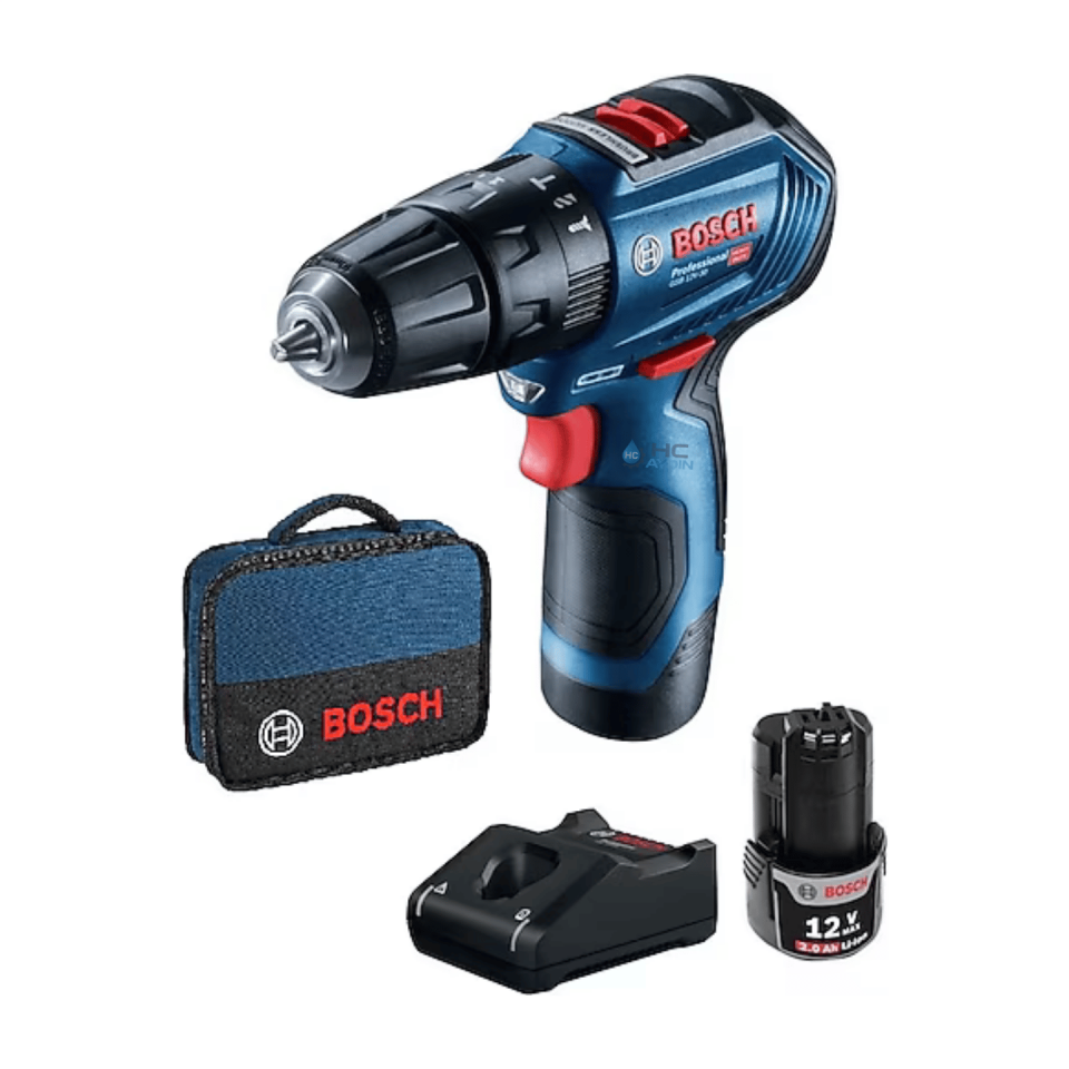 Bosch GSB 12V-30 Çift Akülü 2 Ah Darbeli Vidalama Makinesi